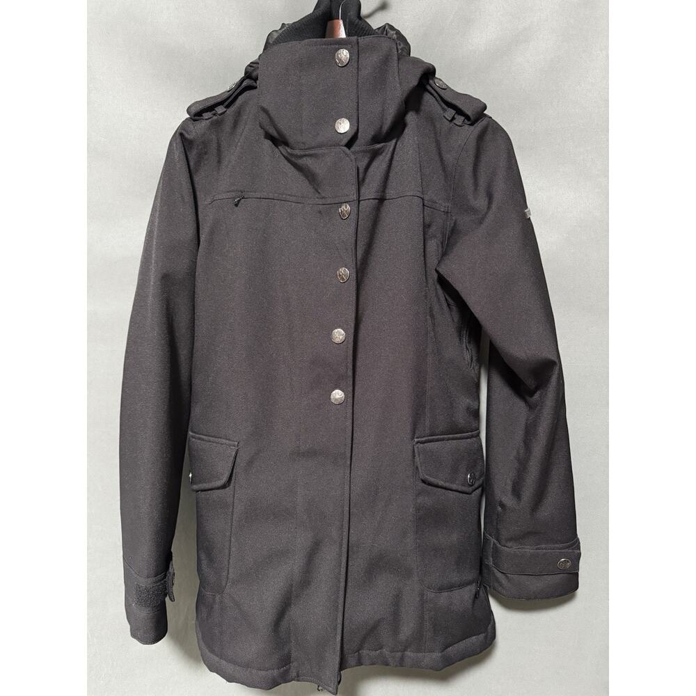 Roxy Snowboard Ski 10k Black Wintersports Winter Jacket Coat Womens SMALL